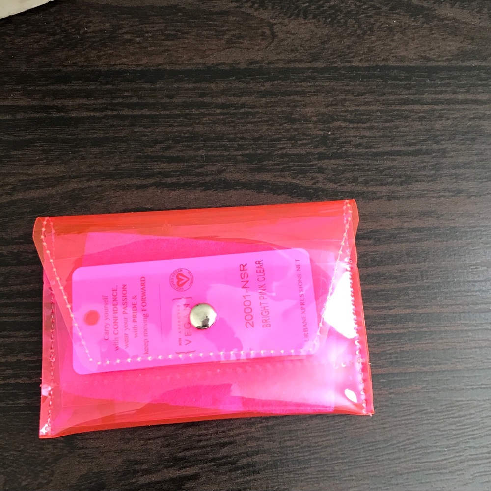 Urban Expressions Bright Pink Clear Wallet